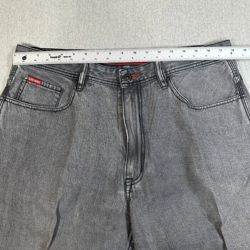 Ecko Unltd Carpenter Jeans Mens 34 Gray Foundry Denim Foundry Relaxed Streetwear
